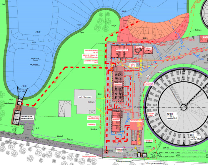 Neubau Ozonung, Sandfiltration und FM-Anlage auf der Kläranlage Schloß Holte-Stuckenbrock